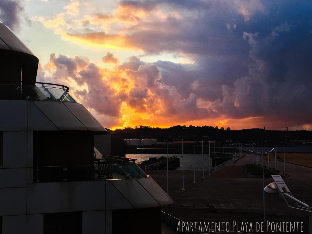 Apartamento Playa Poniente Gijón Dış mekan fotoğraf